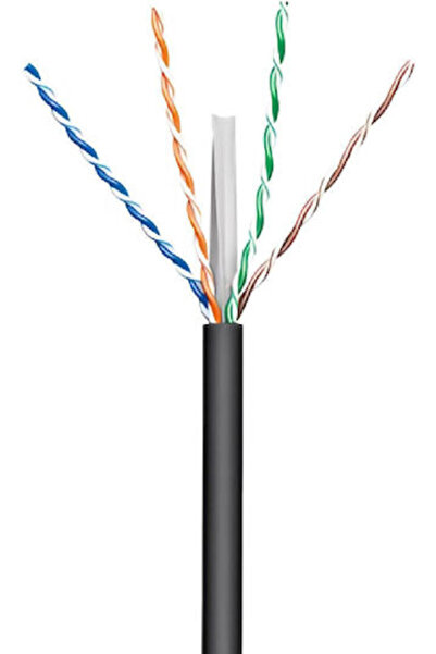 goobay Καλώδιο Ethernet U/UTP Κατηγορίας 6, 100μ, Μαύρο, Κωδικός: 57293