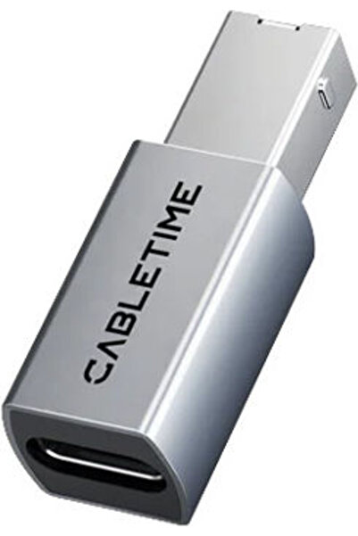 Cabletime Μετατροπέας USB-C Αρσενικό σε USB-C Θηλυκό Γκρι 1 Τεμάχιο CT-CFBM2-AG
