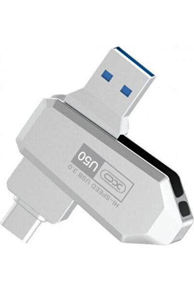 Xo U50 16GB USB 3.0 Στικάκι με συνδέσεις USB-A & USB-C Λευκό