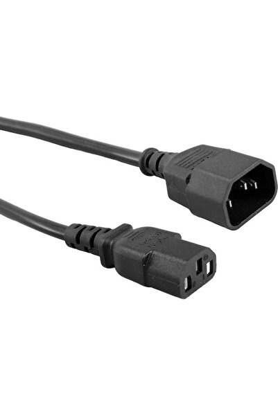 POWERTECH Καλώδιο IEC C13 - IEC C14 1μ Μαύρο (CAB-P039)