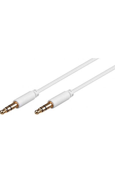 goobay Καλώδιο Jack 3.5mm - Αρσενικό 3.5mm σε Αρσενικό 3.5mm, Λευκό, Μήκος 2μ