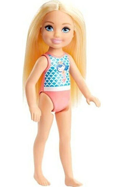 Barbie Κούκλα Παραλίας με Μαγιό Γοργόνας, Κούκλα Τσέλσι για 3+ ετών, 15 εκ.