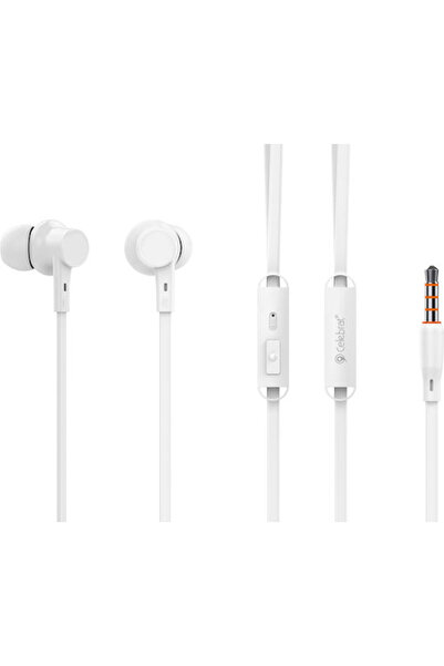 Celebrat G19 Ενδοωτικά ακουστικά handsfree με βύσμα 3.5mm, λευκά