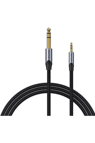 Vention Καλώδιο Ήχου 3.5mm Αρσενικό σε 3.5mm Αρσενικό, Γκρι, 1μ, με Επιχρυσωμ...