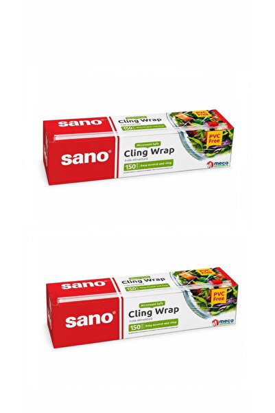 OEM Top Bottom Set of 2 Sano Cling Wrap Food Wrap, 150m, with Cutter Type Cut...