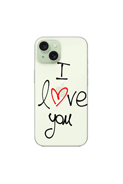Other Apple iPhone 15 Plus i love you Transparent Silicone TPU Θήκη