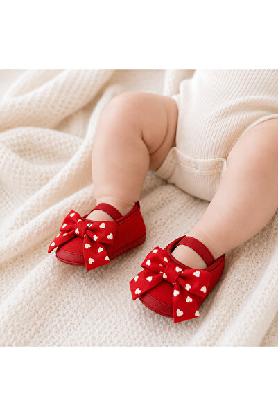 Generic Baby Girl Bow Decorated Soft Fabric Shoes 0-3 Months