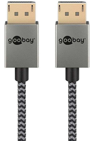 goobay Καλώδιο DisplayPort αρσενικό - 1μ Γκρι (77444)