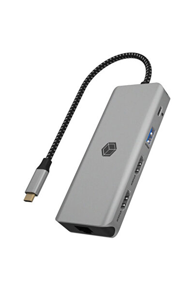 ICY BOX IB-DK4012-CPD Σταθμός σύνδεσης USB-C με HDMI 4K, PD, Ethernet και υπο...