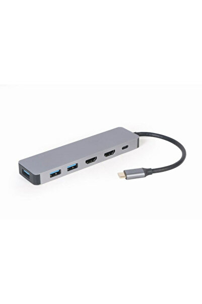 Cablexpert Σταθμός σύνδεσης USB-C με HDMI 4K PD Γκρι (A-CM-COMBO3-03)