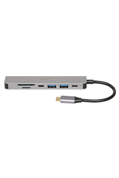 İbox Σταθμός σύνδεσης / Docking Station USB-A με 4K, PD, Ethernet, Γκρι