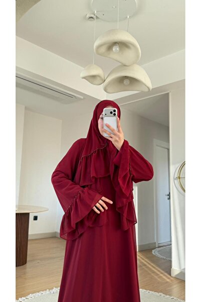 New Season Sapphire Stone Abaya Shawl and Belt Gift