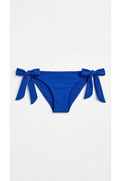Zi Mavi Brezilya Model Kalın İp Bağcıklı Bikini Altı