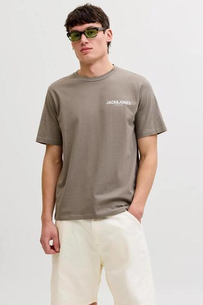 Jack & Jones Чоловіча футболка з короткими рукавами та круглим вирізом, принт...