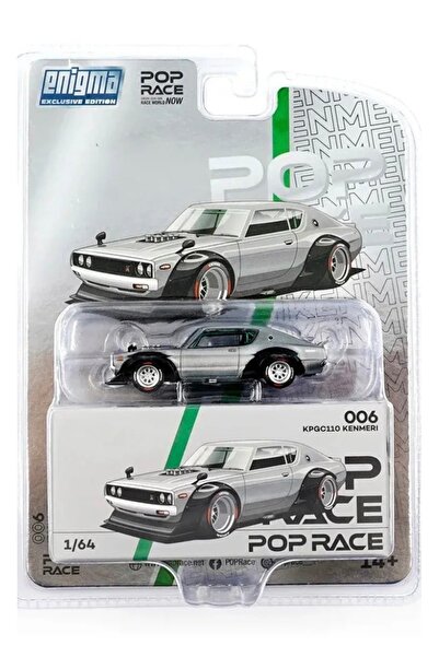 pop race 1 64 Raw Material Nissan Skyline Gt-R Kpgc110 Kenmeri Silver Limited...