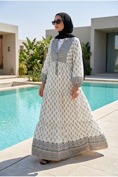 Kirazca Butik Women's Ethnic Stylish Hijab Dress Long Dress