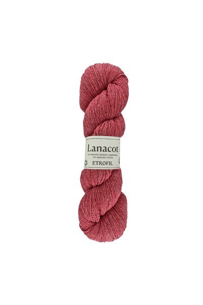 Etrofil Lanacot pređa za pletenje, granatno crvena, 55% organska merino vuna,...