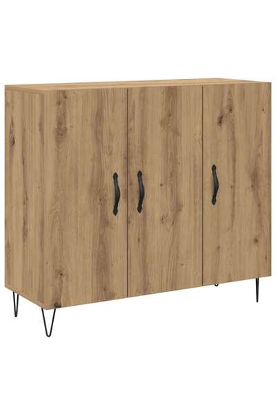 vidaxl Bufet Stejar Artizanal 90 x 32,5 x 80 cm Lemn compozit