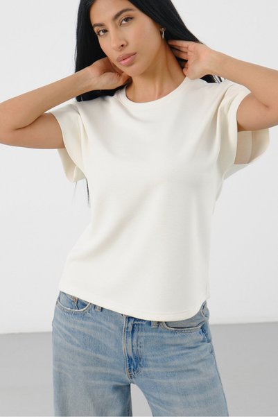 Shooter Sportswear Kemik Women's Modal Fabric Basic Crew Neck Short Sleeve T-Shirt