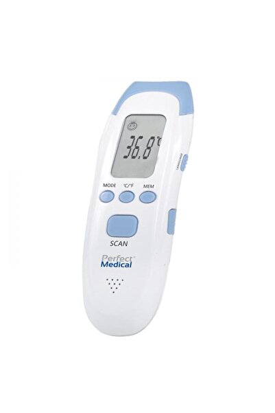 Perfect Medical ®   Termometru infraroșu 3-în-1, Alarmă sonoră, 32 de memorii...