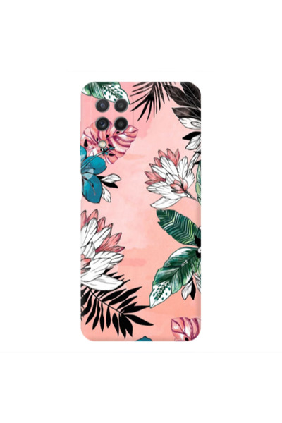 Other Samsung M32 Tropical flowers Transparent Silicone TPU Θήκη