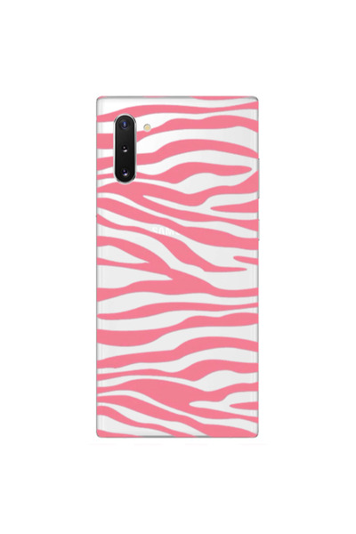 Other Samsung Note 10 Plus Pink Zebra Transparent Silicone TPU Θήκη