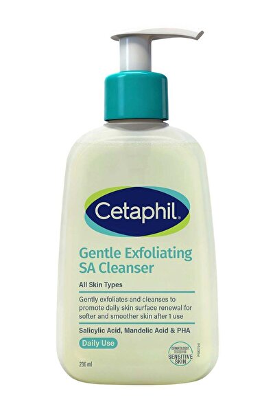 Cetaphil منظف لطيف للتقشير، جل رغوي، يحتوي على حمض الساليسيليك وحمض الماندليك...