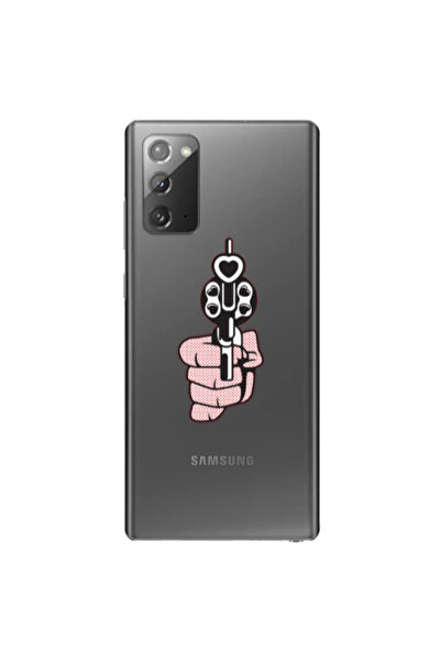 Other Samsung Note 20 Heart gun Transparent Silicone TPU Θήκη
