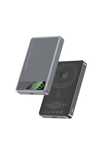 porodo SlimMag Magnetic Power Bank 10000mAh with Real-Time Power Display and ...