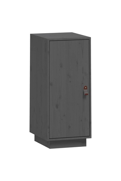 vidaxl Wardrobe, gray, 34x40x75 cm, solid pine wood
