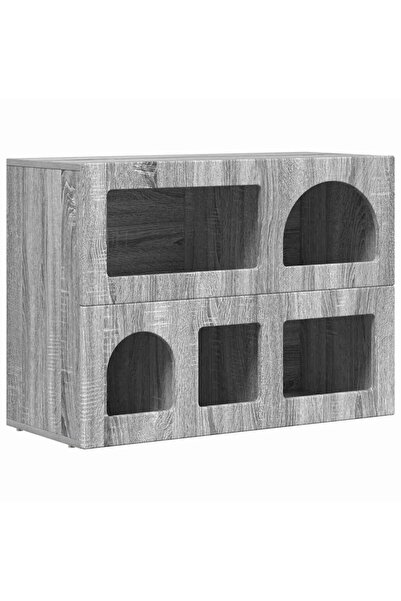 vidaxl Bufet Gri Sonoma 80.5 x 35 x 59 cm Lemn compozit