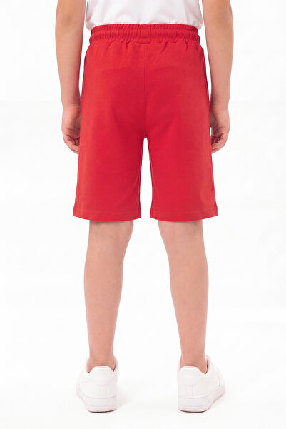 YA KO KİDS New York Print Detailed Elastic Waist Double Pocket Summer Boys' Capri Pants