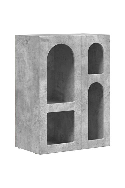 vidaxl Bufet Gri din beton 59 x 35 x 80.5 cm Lemn compozit