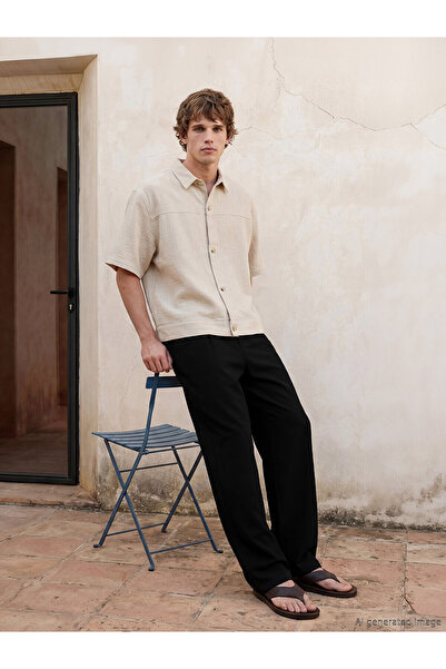LC Waikiki Nevavm Regular Fit Pleated Men's Trousers with a Difference
