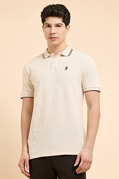 R&B Logo Detail Polo T-Shirt with Short Sleeves