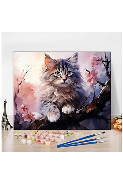 OEM Set de pictura cu numere, Pisica, kituri de arta vaca citind ziare, pentr...