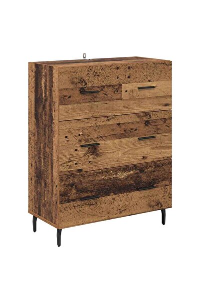 vidaxl Bufet Lemn Vechi 69,5 x 34 x 90 cm Lemn Ingineresc și Fier