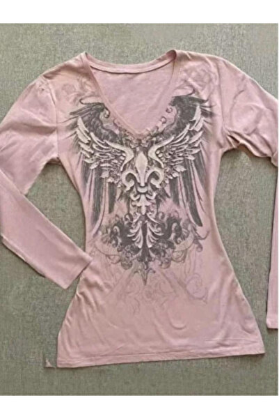 İsra Ayyıldız Moonstar Collection pembe gotik wing uzun kollu tam boy street ...