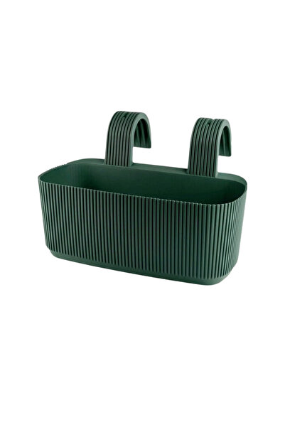 TEMMUZ HOME Pera Askılı Saksı 3,2 Litre 29cm Plastik Bahçe Balkon Çit Küpeşte...
