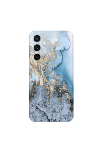 Other Samsung S24 Plus Marble Gold Design Transparent Silicone TPU Θήκη