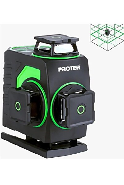 Proter PL 460 LS 4 X 360 Şakül 4.0 Ah 3.7 V Li - on Pil (Yeşil Lazer Şarjlı)
