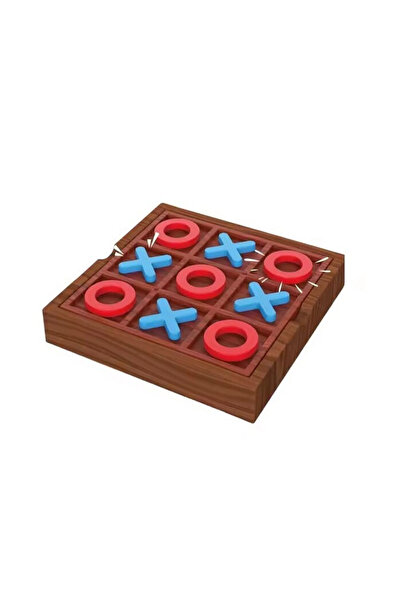 Leno Wooden Tic Tac Toe Board Game - Mini Travel Size Learning Toy For Kids &...
