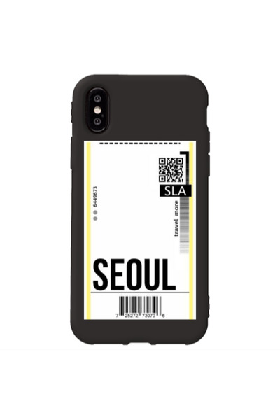 Other Apple iPhone Xs Max Seoul Travel More Black Colored Silicone TPU Θήκη