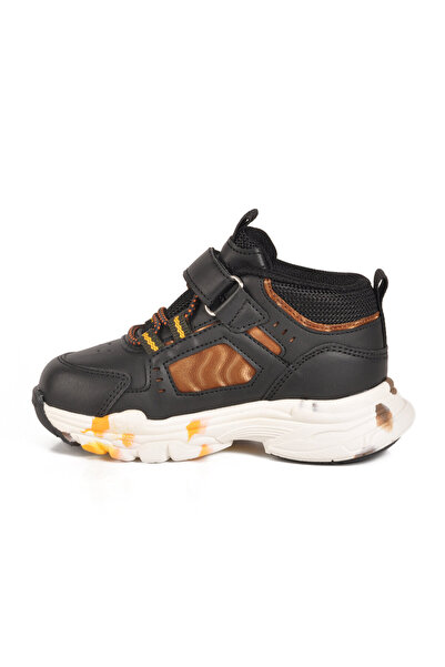 AYK'S Black-Brown Velcro Children's Sports Shoes 2063 B