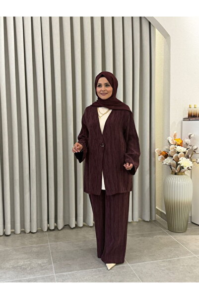 Armine Muslin Fabric Jacket and Pants Suit Murdum