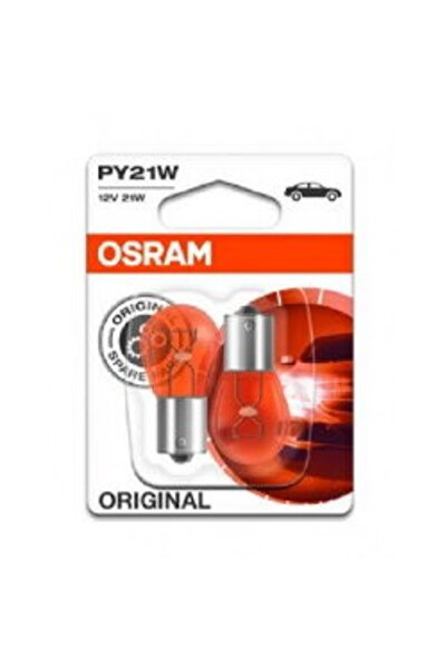 Osram Bec semnalizare PY21W-halogen, culoare galben Soclu: BAU15s, Putere: 21...