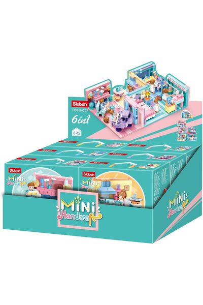 Sluban Craft Professions Game Box Set with Display Window, Pack of 6 Boxes (6...