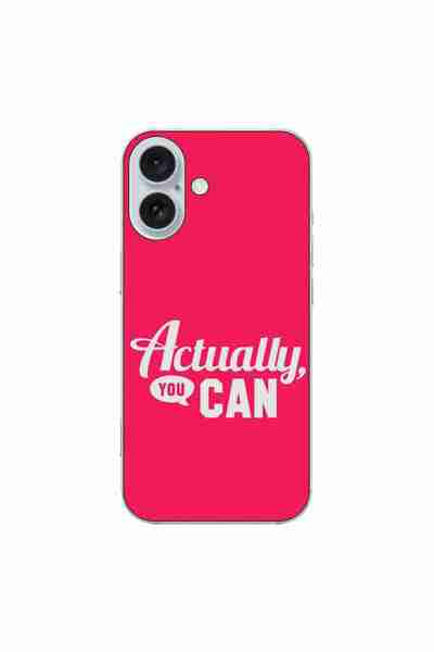 OEM Husa compatibila cu Apple iPhone 16 Silicon Gel Tpu Model Mesaj Actually ...