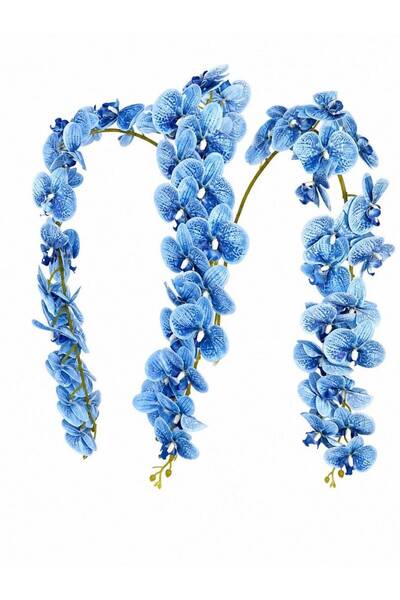 OEM Orhidee artificiala 21 flori 79 Bleu