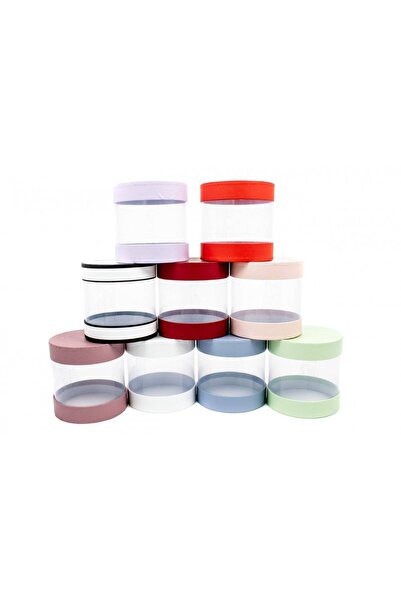 OEM Cutii Cilindru Cu Acetofan Capace Carton 5/Set Roz Prafuit